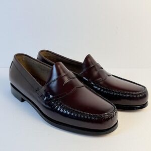 G.H. Bass Weejuns Logan Shoes Mens Size 11 Brown Leather Dress Penny Loafers